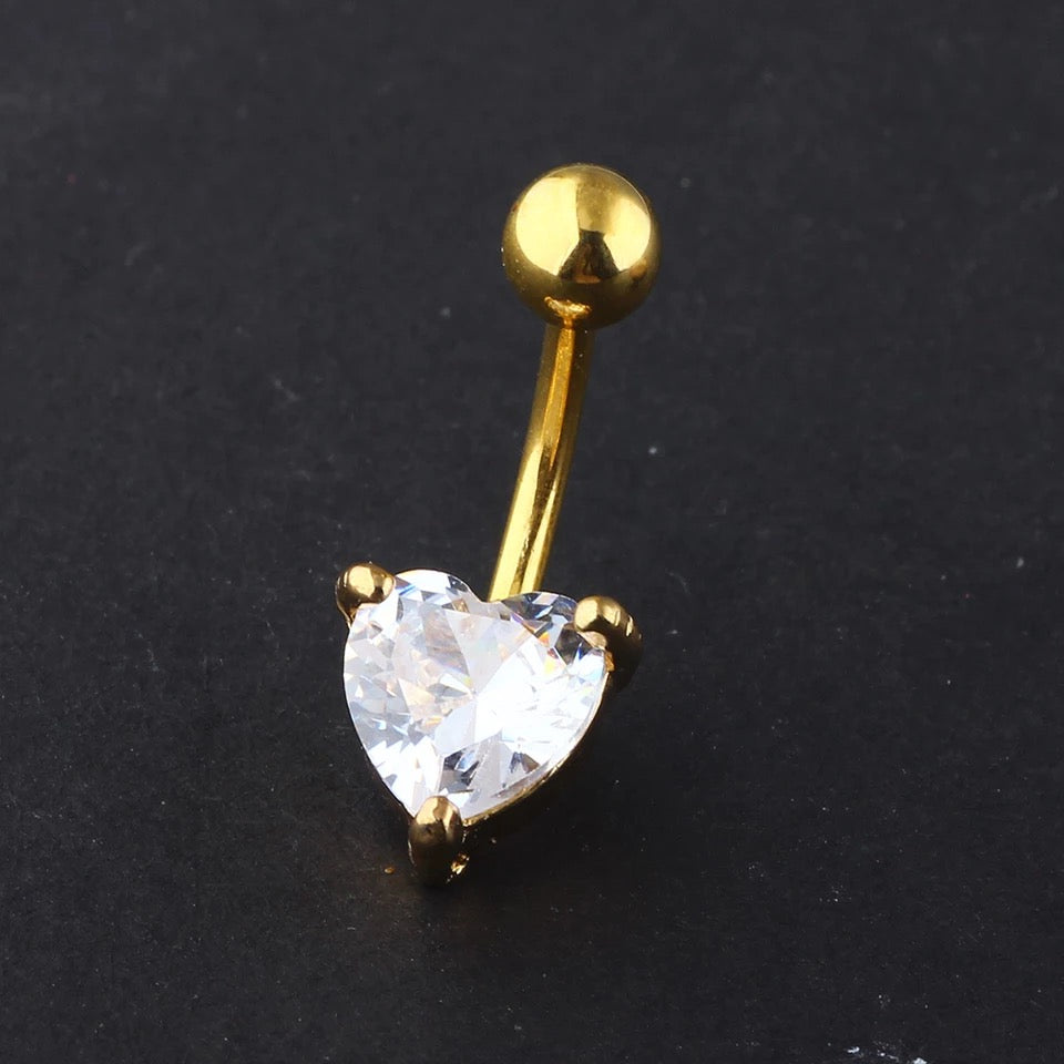 LOVE HEART BELLY RING