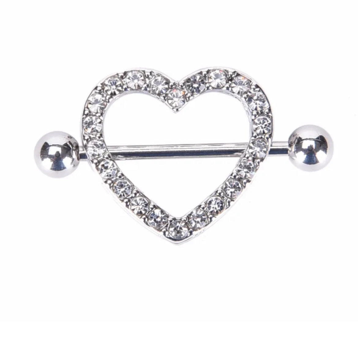 CAGED HEART NIPPLE RINGS